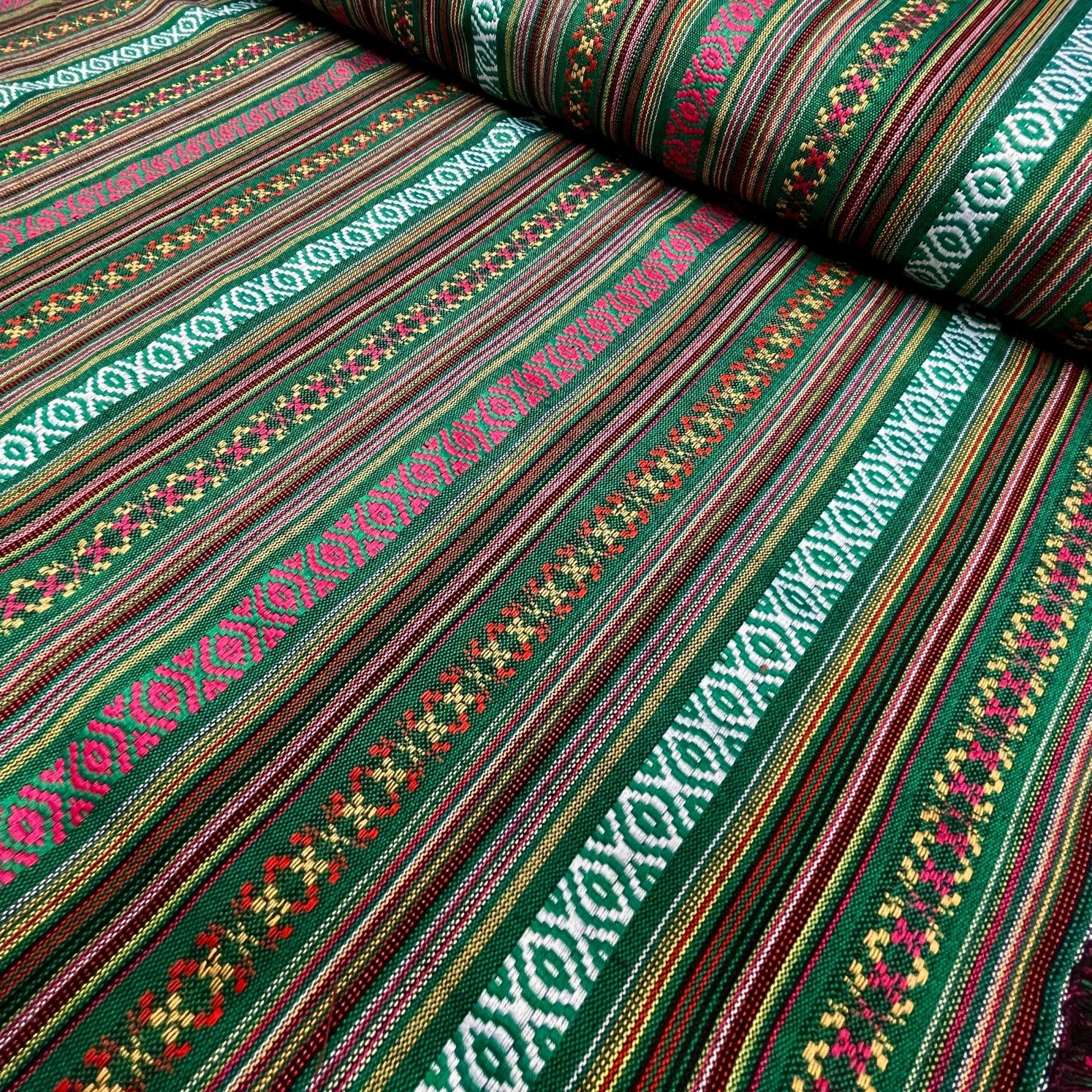 alt
Traditional-pattern fabric - green