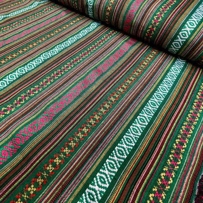 alt
Traditional-pattern fabric - green