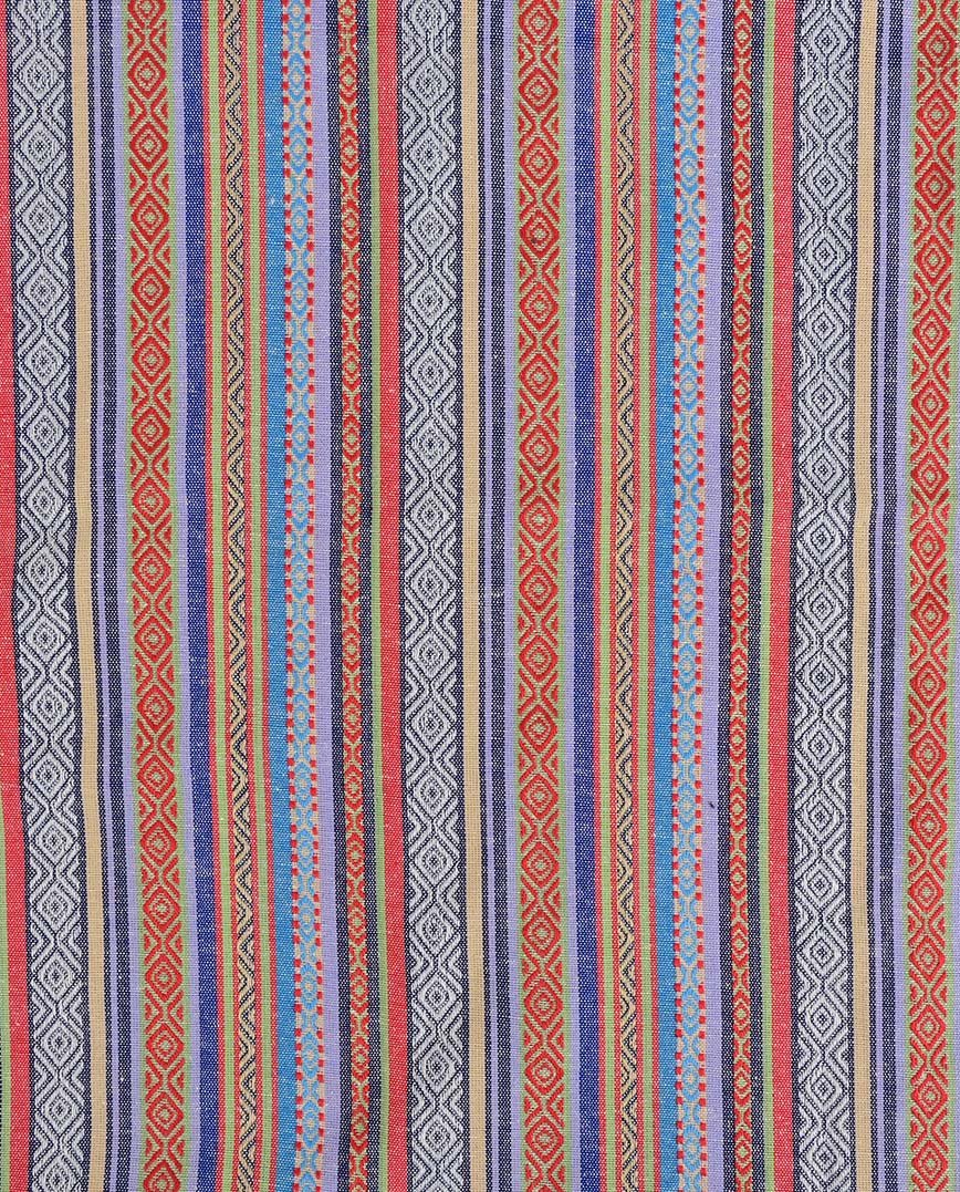 Ethnic pattern fabric - blue tones 200 g/m²