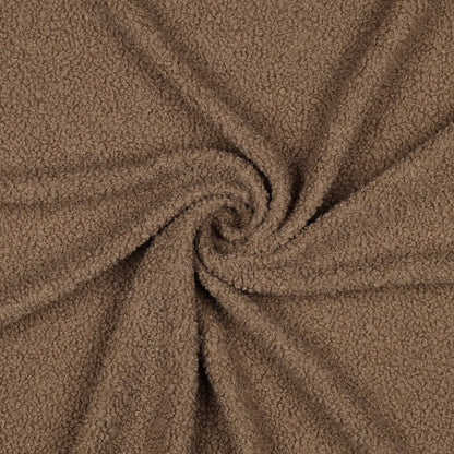Tissu teddy - brun café 270 g/m²