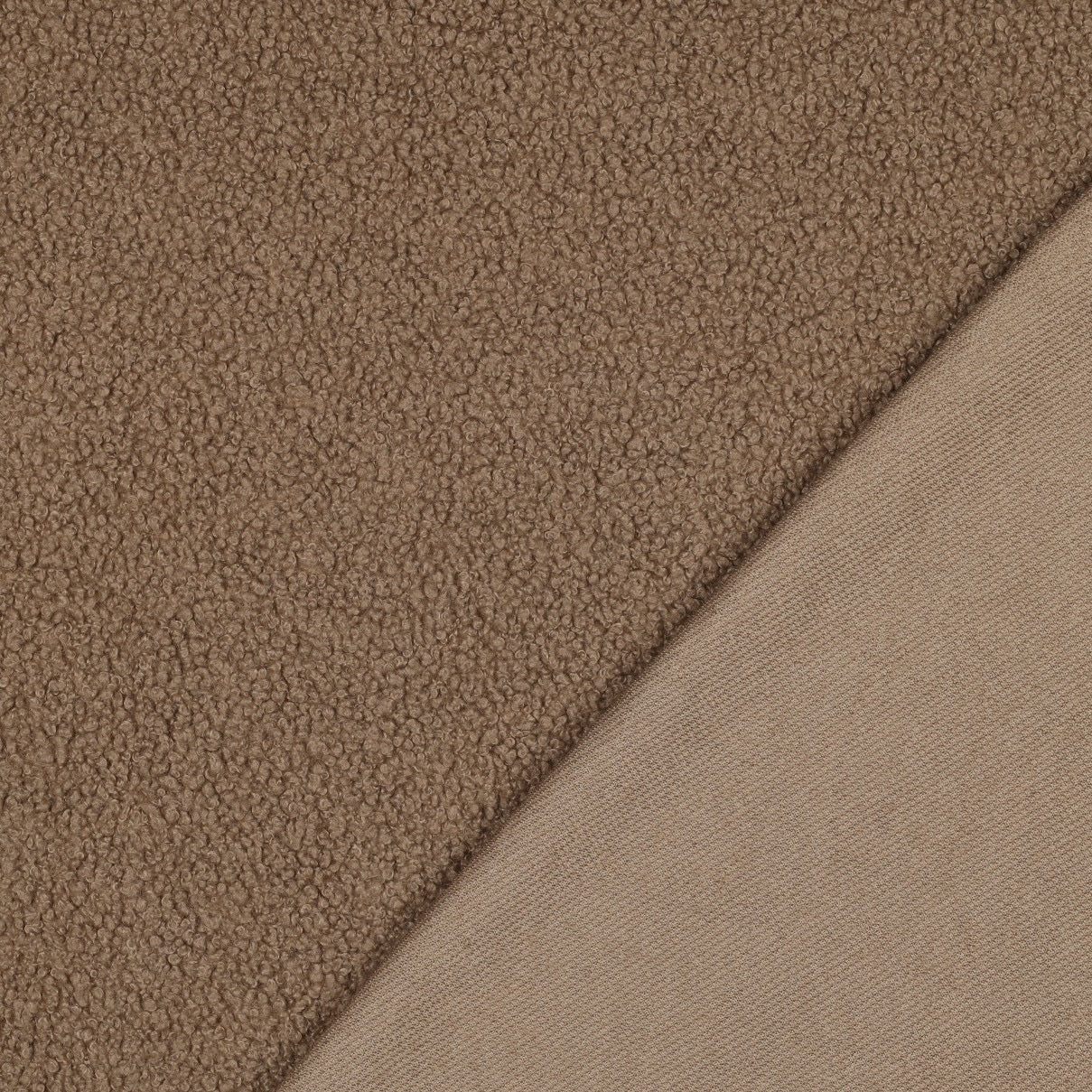 Tissu teddy - brun café 270 g/m²