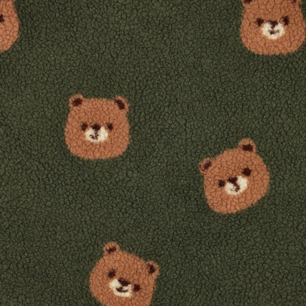 Image avec des ours en polaire Teddy sur fond vert foncé – disponible en ligne chez Šarlotes audumi
