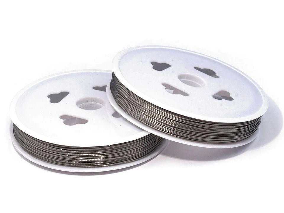 Fil d'acier avec revêtement nylon | Ø 0,45 mm | 48–50 m | Couleur platine