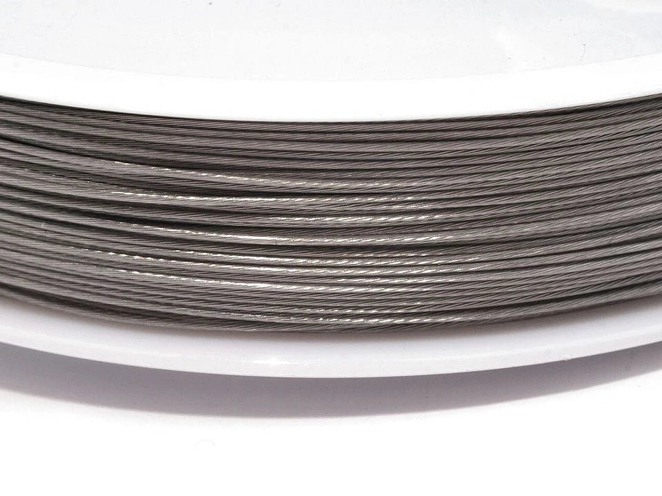 Fil d'acier gainé de nylon | Ø 0,45 mm | 48–50 m | Couleur platine
