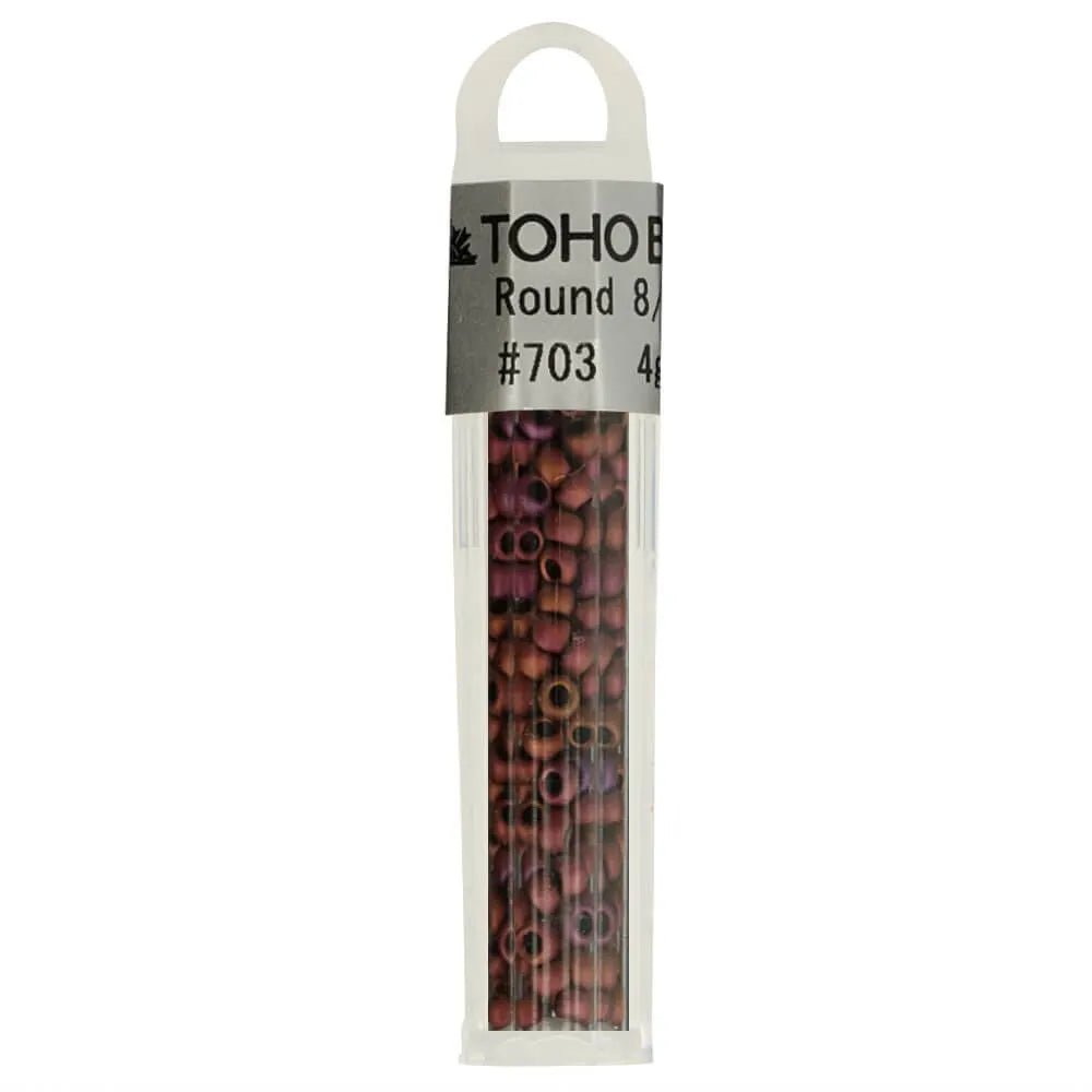 Image of TOHO high-quality round glass beads 8/0 – 4 g| assorted shades – available at Šarlotes audumi