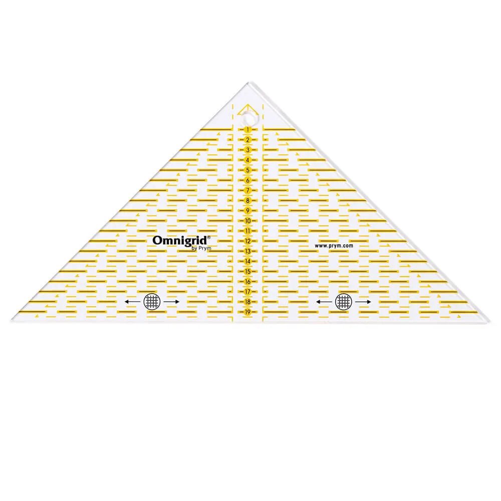 Trīsstūrveida lineāls | Prym Omnigrid | 15 cm | 1:2 proporcija