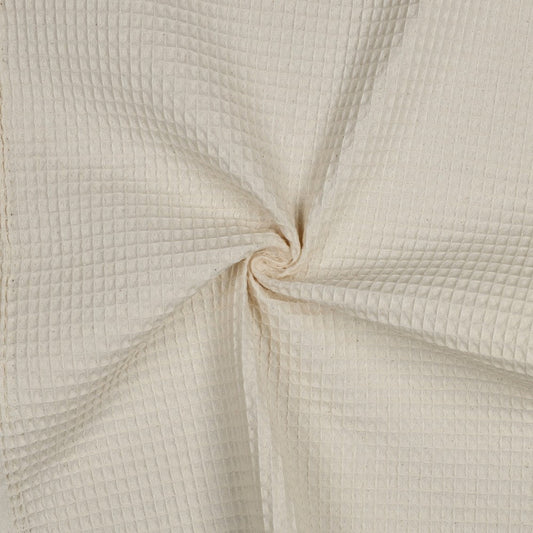 Image de tissu gaufré naturel, non blanchi – disponible en ligne chez Šarlotes audumi