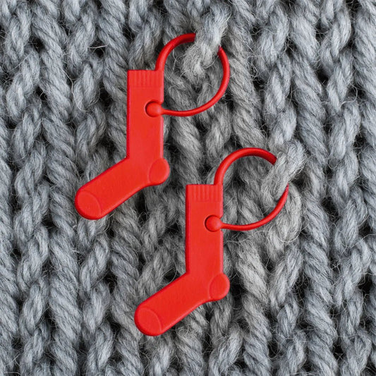 Attēls ar Valdziņu marķieri Addi Socks | 6 gab. | sarkani – pieejams Šarlotes audumi