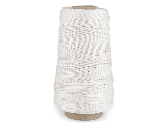 Image de fil de coton ciré de 1,2 mm – pour le travail du cuir et la confection de sacs – disponible en ligne chez Šarlotes audumi