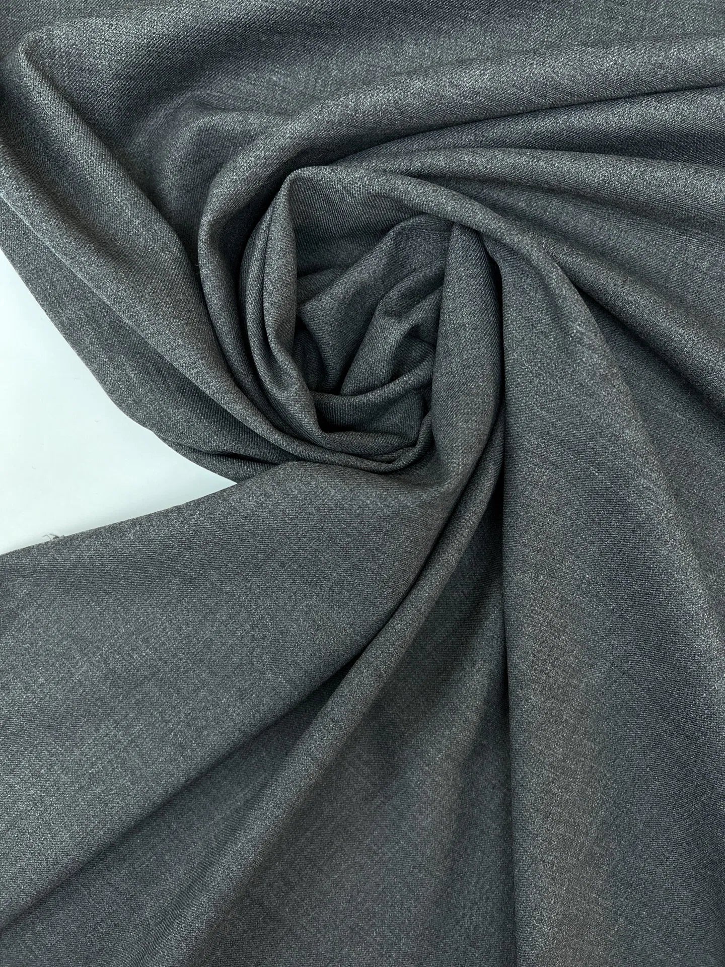 Tissu en laine avec élasthanne - noir 200 g/m²
