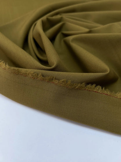 Image de tissu en laine avec élasthanne, vert brun – France – disponible en ligne chez Tissus de Charlotte