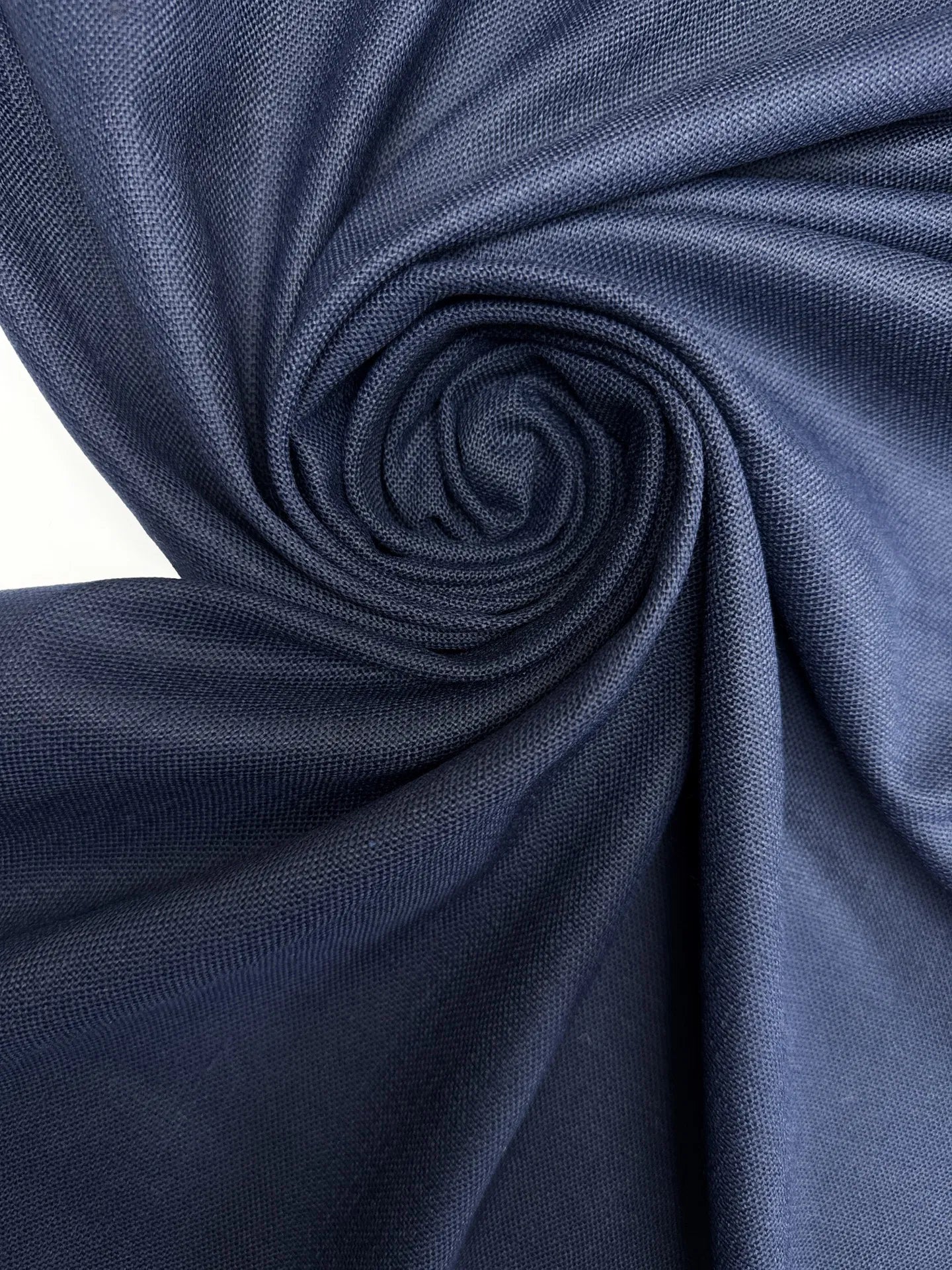 Tissu en laine - bleu foncé 240 g/m²
