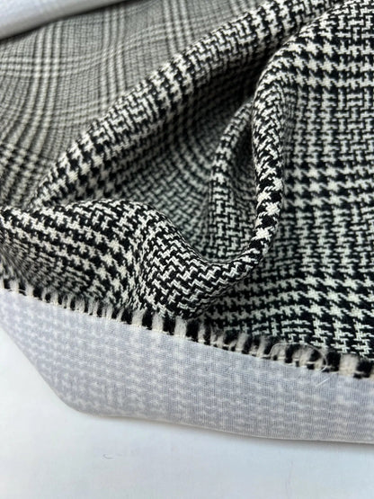 Tweed en laine noir et blanc 480 g/m²