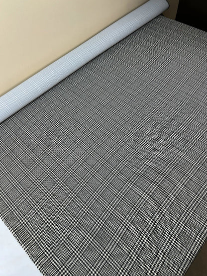 Tweed de laine noir et blanc 480 g/m²