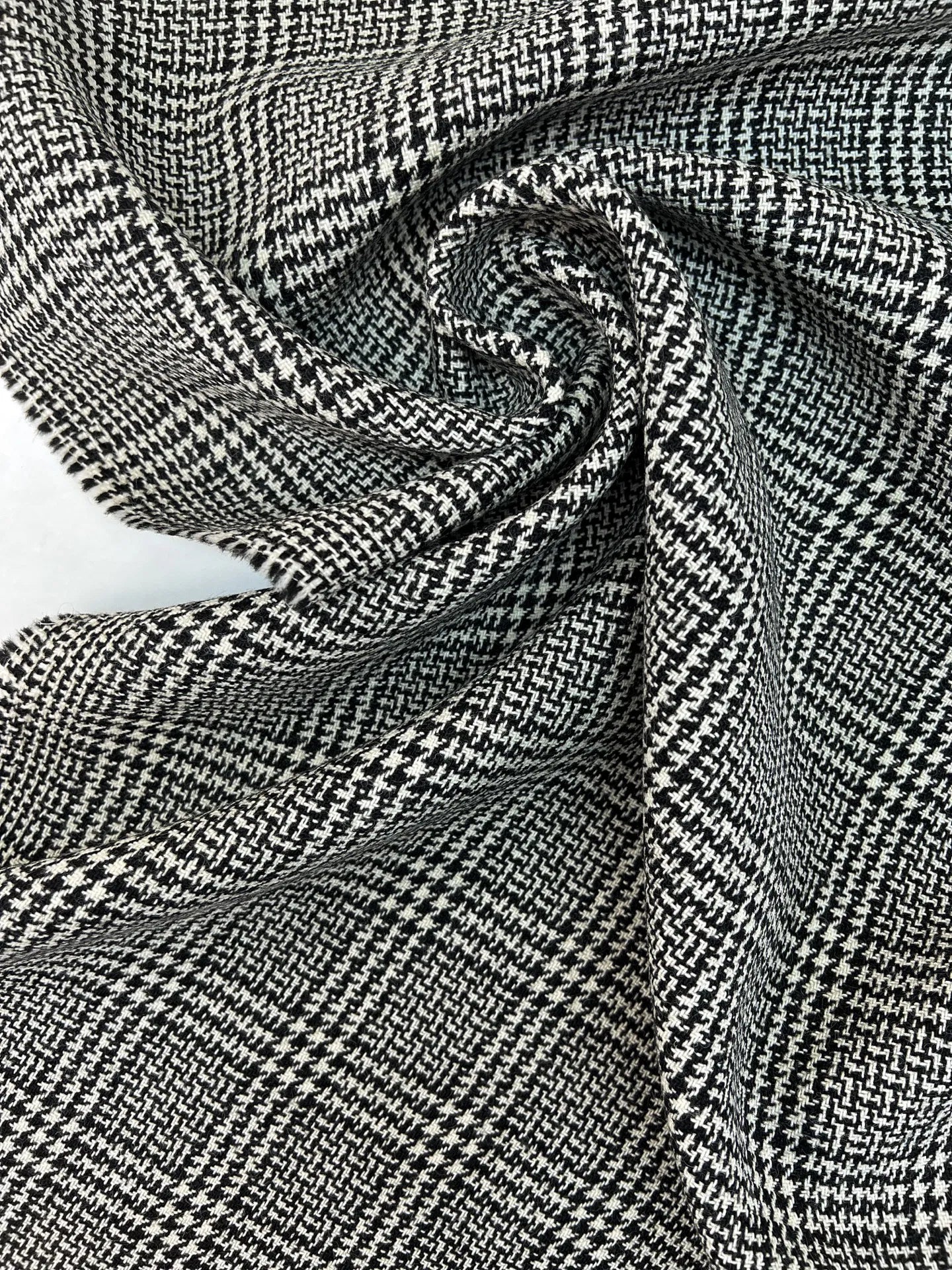 Tweed en laine noir et blanc 480 g/m²