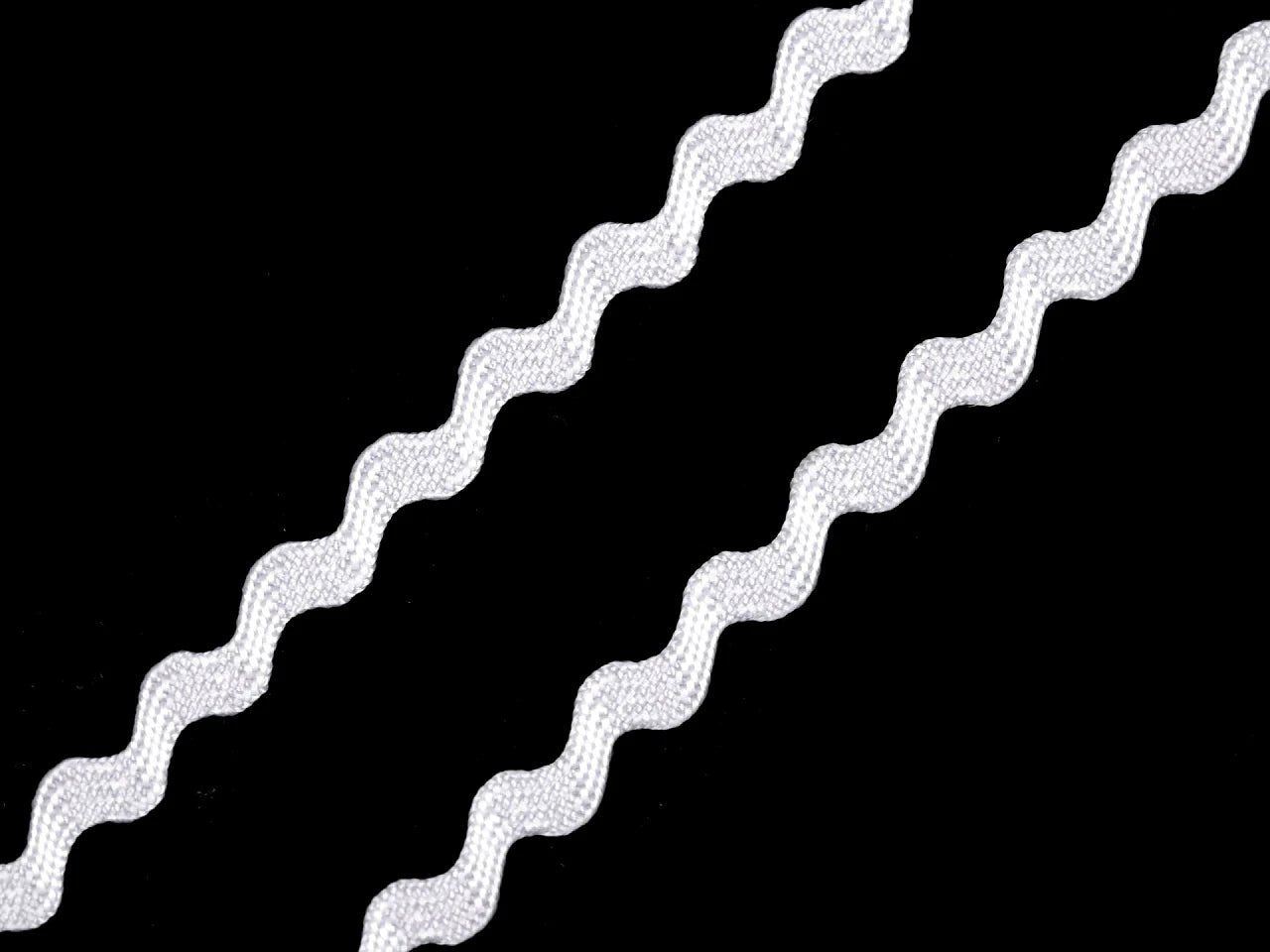 Image avec ruban décoratif ondulé | 3,5 mm 28 m | tons assortis – disponible chez Šarlotes audumi