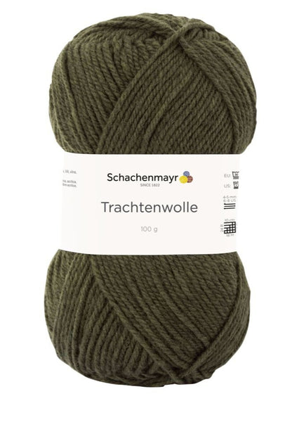 Fil à tricoter Schachenmayr Trachtenwolle 185 m 100 g - vert mousse des bois #00071