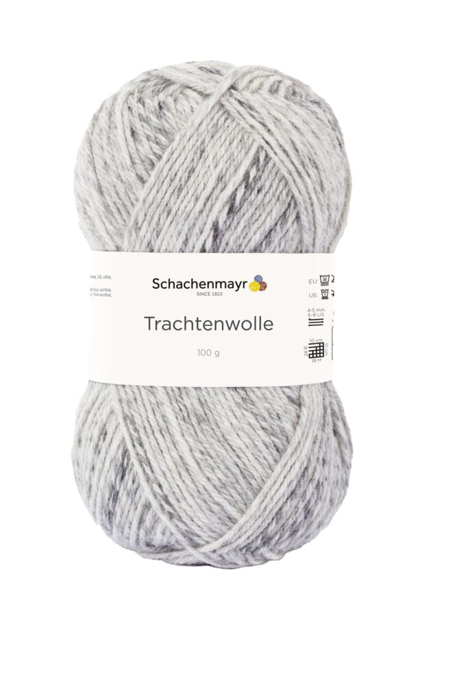 Laine Schachenmayr Trachtenwolle 185 m 100 g, gris marbré #00088