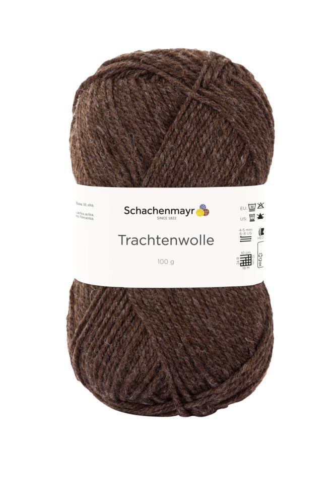 Wollgarn Schachenmayr Trachtenwolle 185 m 100 g – schokoladenbraun meliert #00010