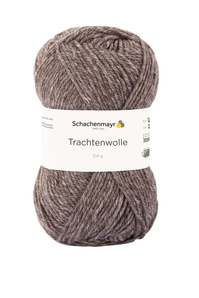 Fil à tricoter Schachenmayr Trachtenwolle en laine 185 m 100 g – brun foncé chiné #00012