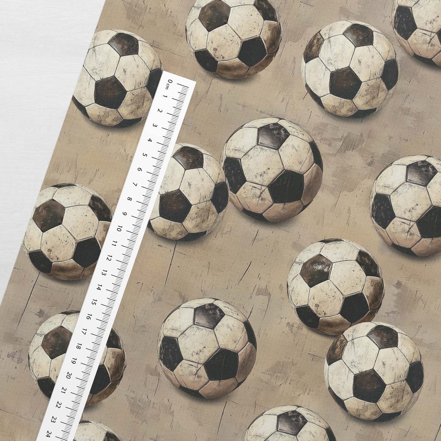 Kokvilnas cilpiņtrikotāža-futbola bumbas ar retro šarmu, Dizains-22