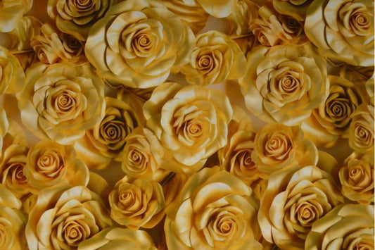 Tissu en viscose à roses 100 g/m²