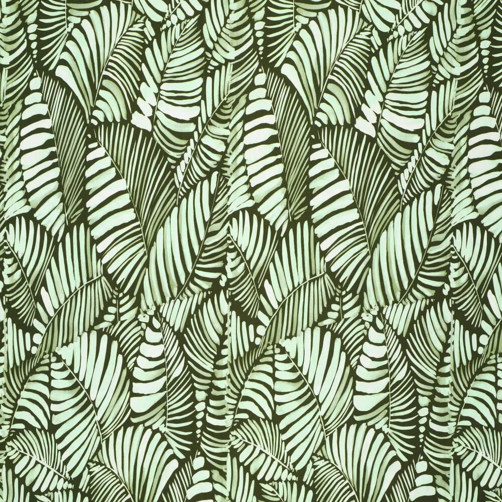 Tissu en viscose - feuilles vertes 135 g/m²