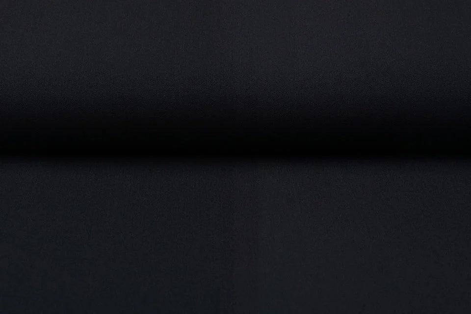 Gabardine en viscose avec élasthanne - noir 275 g/m²