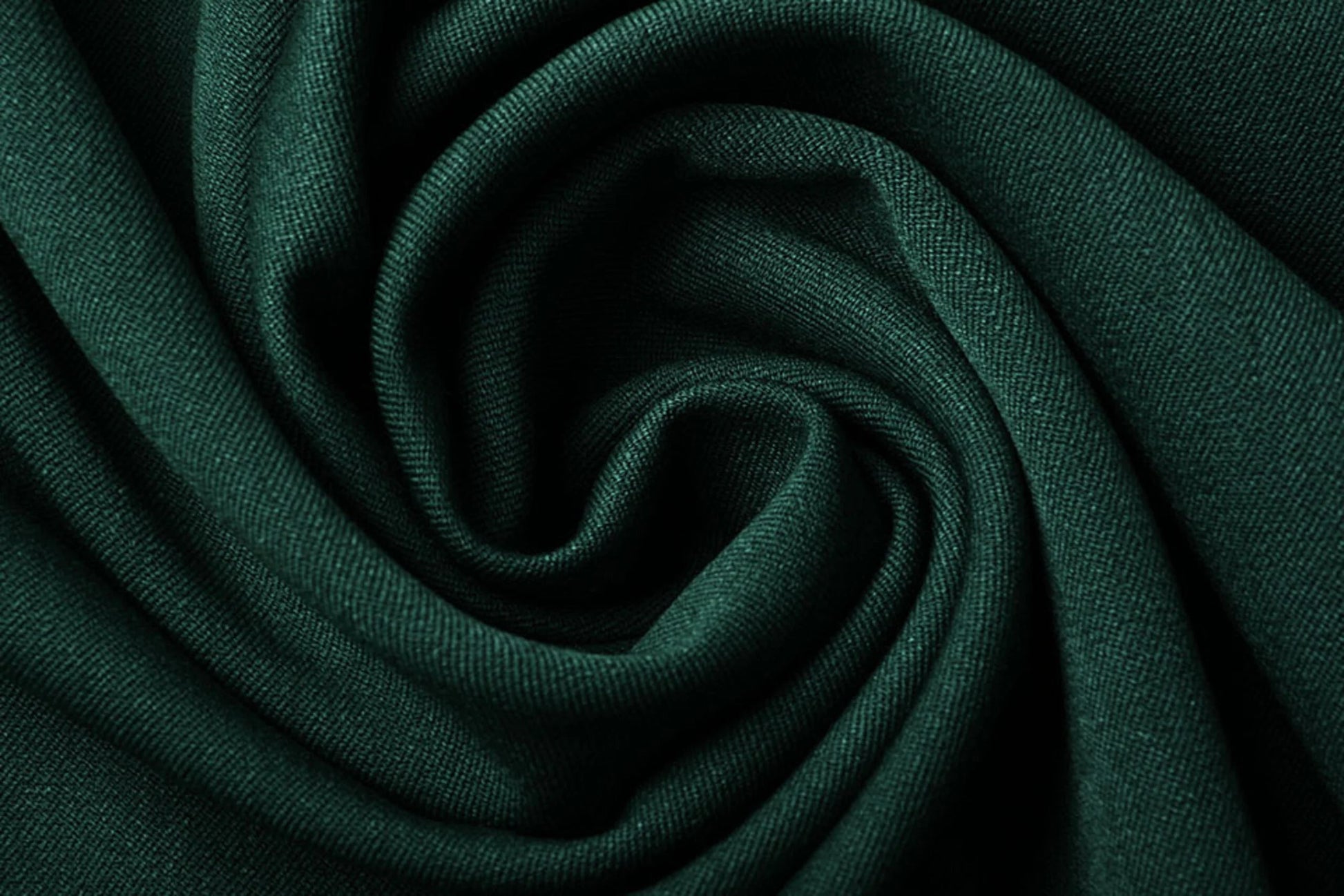 Viscose suiting fabric with elastane - dark green 275 g/m²