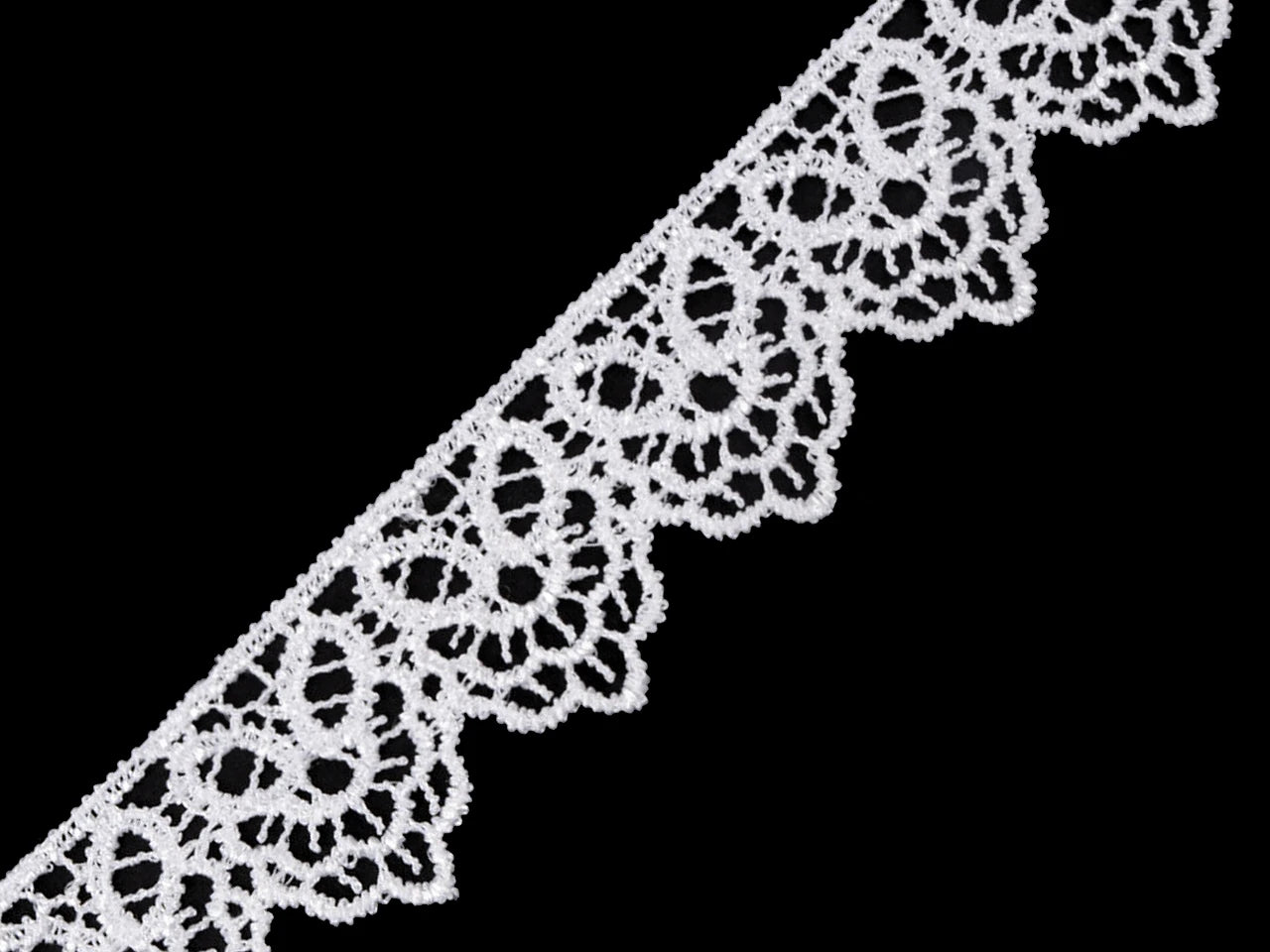 Dentelle en viscose - 3,5 cm blanche