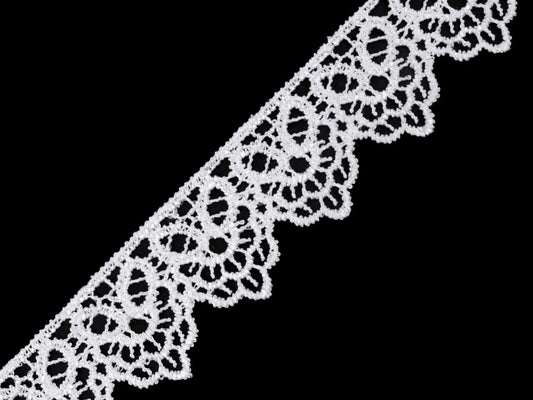 Dentelle en viscose - 3,5 cm blanche