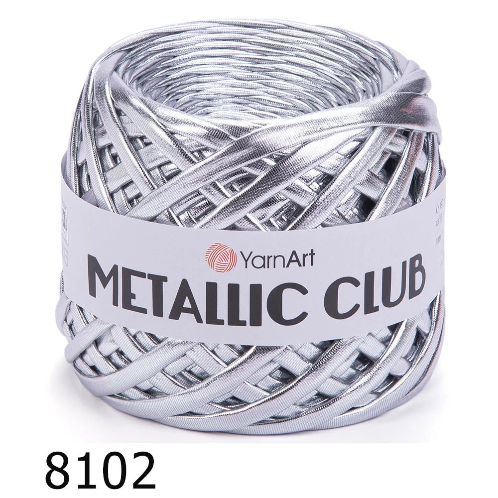 YarnArt Metallic Club – fil ruban métallisé pour le crochet et les loisirs créatifs 180 g / 55 m – disponible en ligne chez Tissus de Charlotte