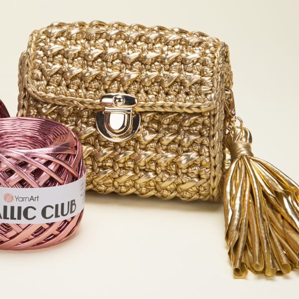 YarnArt Metallic Club – fil ruban métallisé pour le crochet et les loisirs créatifs 180 g / 55 m – disponible en ligne chez Tissus de Charlotte