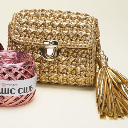 YarnArt Metallic Club – fil ruban métallisé pour le crochet et les loisirs créatifs 180 g / 55 m – disponible en ligne chez Tissus de Charlotte