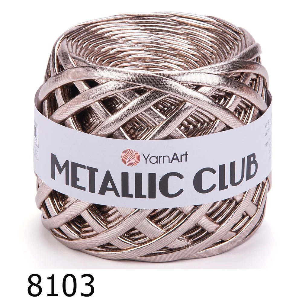 YarnArt Metallic Club – fil ruban métallisé pour le crochet et les loisirs créatifs 180 g / 55 m – disponible en ligne chez Tissus de Charlotte