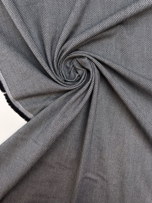 Bild mit grauem Jacquard-Baumwollstoff mit Elasthan – Italien – online erhältlich bei Šarlotes audumi