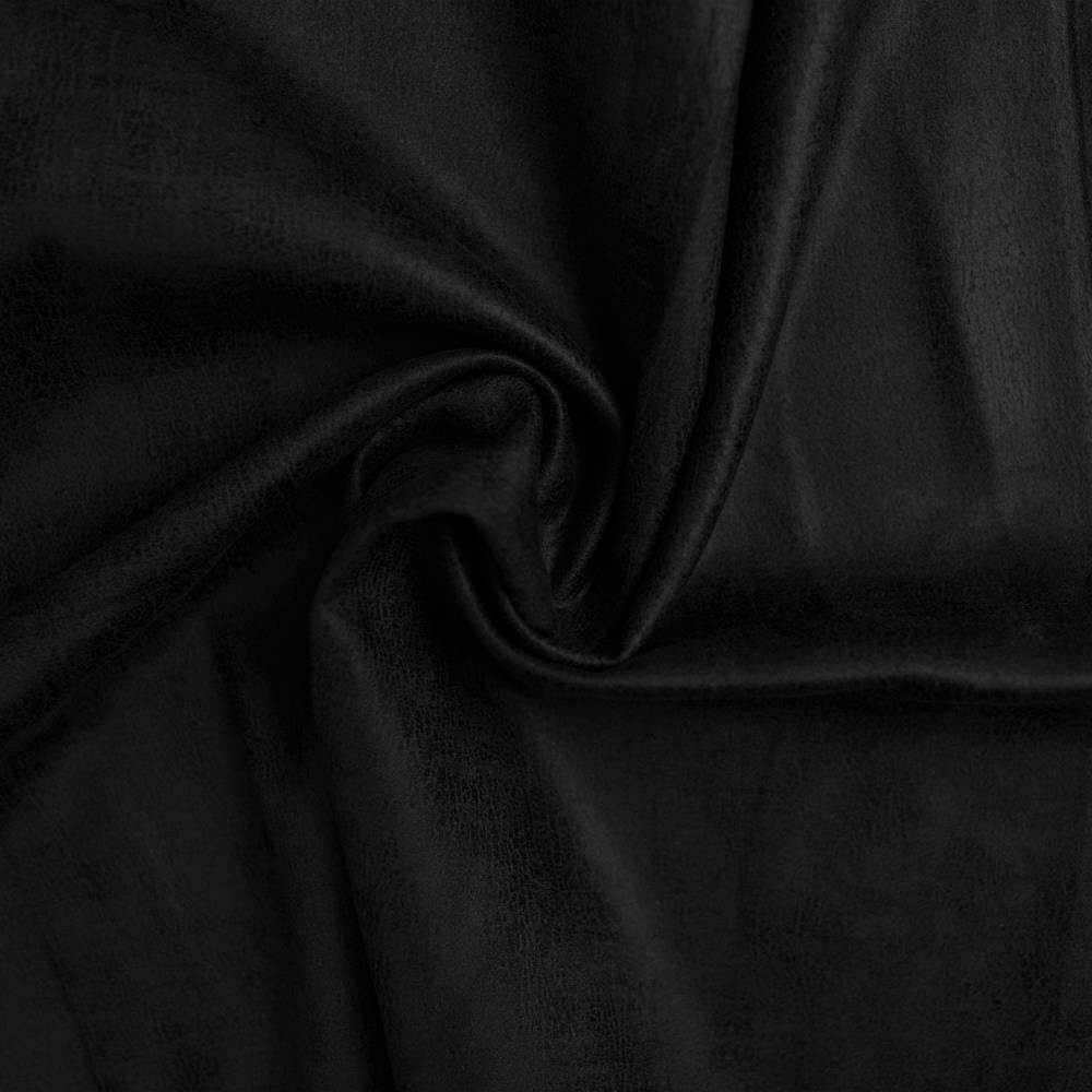 Image de tissu en daim avec élasthanne - noir 280 g/m² – disponible chez Šarlotes audumi