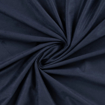 Image du tissu en maille façon suédine, bleu foncé – disponible en ligne chez Šarlotes audumi