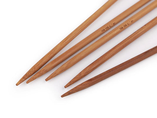 Aiguilles à tricoter pour chaussettes en bambou 25 cm 3,5 mm (5 pcs)
