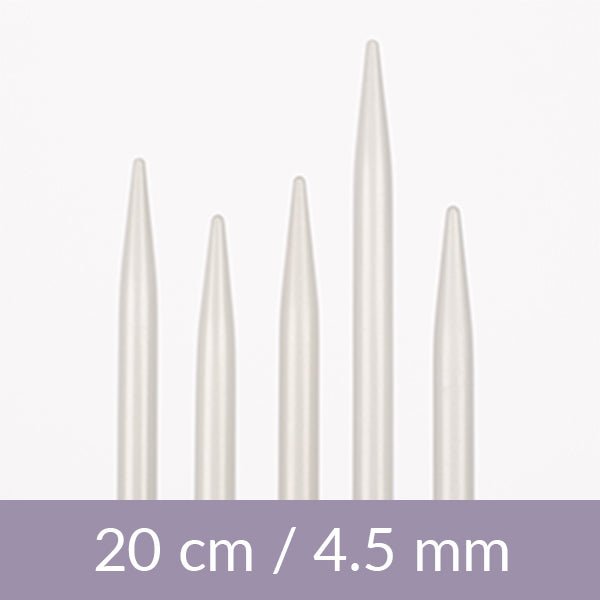 Image d’aiguilles à tricoter pour chaussettes DROPS Basic en aluminium (20 cm) | 2,0 - 5,0 mm – disponible chez Šarlotes audumi