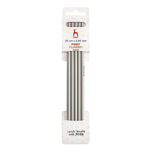 alt
Aiguilles à tricoter pour chaussettes Pony Classic - 20 cm 5.50 mm (5 pièces)
