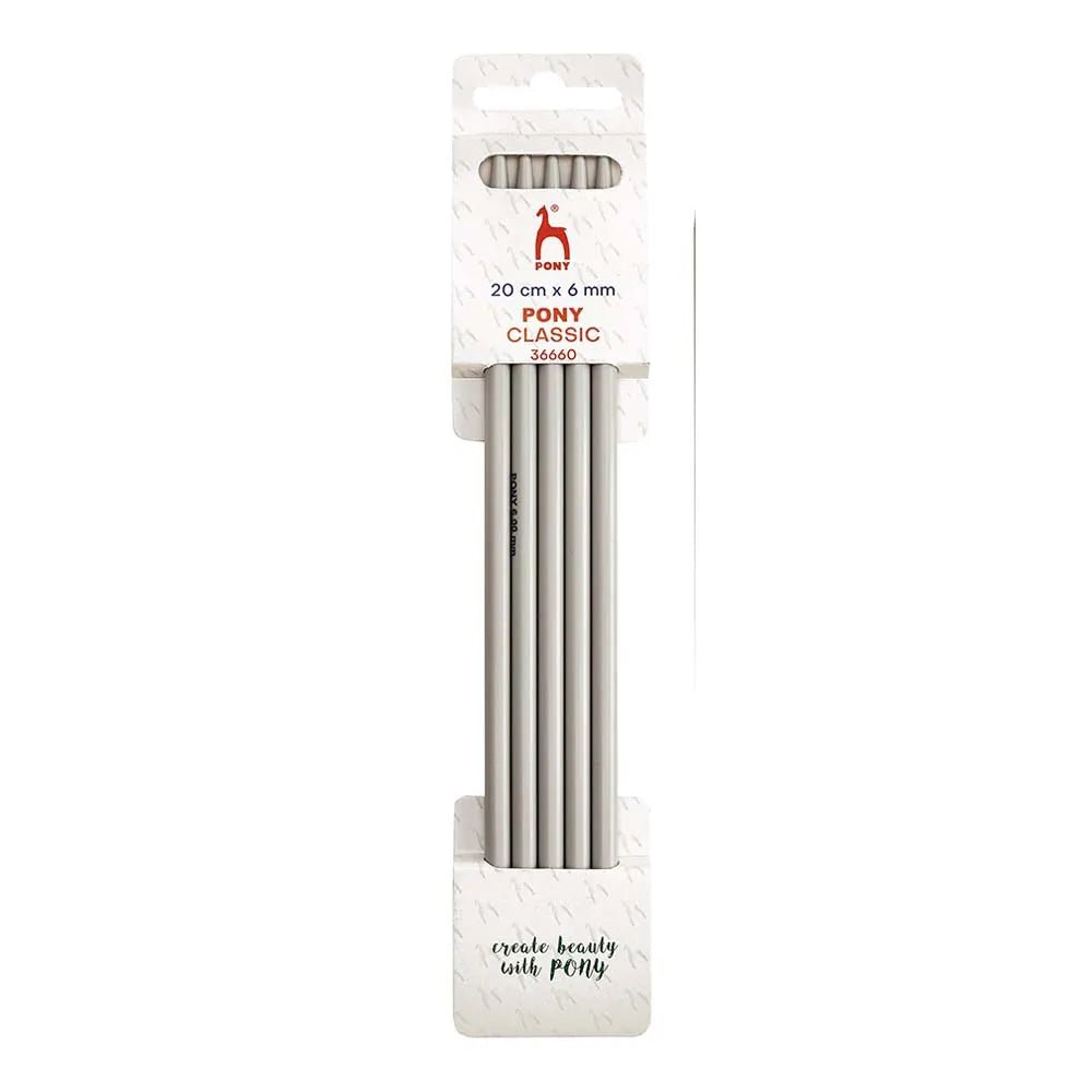 Aiguilles à tricoter pour chaussettes Pony Classic - 20 cm 6.00 mm (5 pièces)