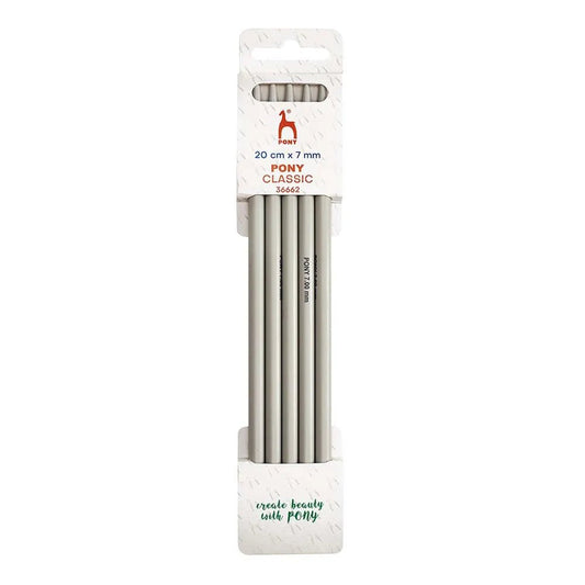 Aiguilles à tricoter pour chaussettes Pony Classic - 20 cm 7.00 mm (5 pièces)