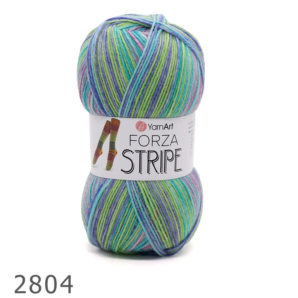 Attēls ar Zeķu dzija ar vilnu YarnArt Forza Stripe- 100 g / 420 m – pieejams internetā Šarlotes audumi