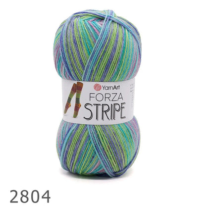 Attēls ar Zeķu dzija ar vilnu YarnArt Forza Stripe- 100 g / 420 m – pieejams internetā Šarlotes audumi