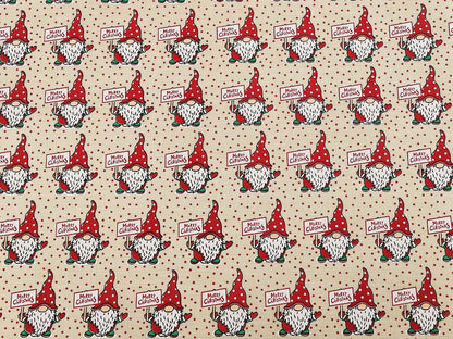 Tissu décoratif de Noël avec des lutins – disponible en ligne chez Šarlotes audumi