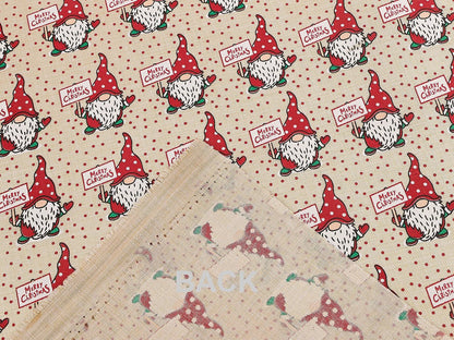 Tissu décoratif de Noël avec des lutins – disponible en ligne chez Šarlotes audumi