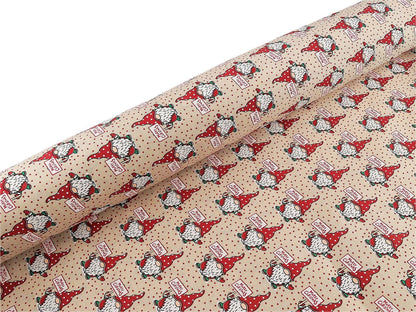 Tissu décoratif de Noël avec des lutins – disponible en ligne chez Šarlotes audumi