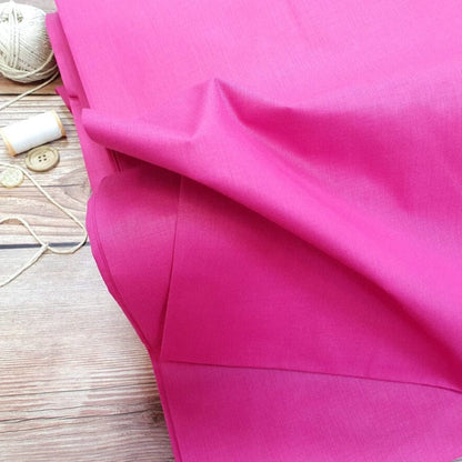 100% Cotton fabric-fuchsia 125 g/m²