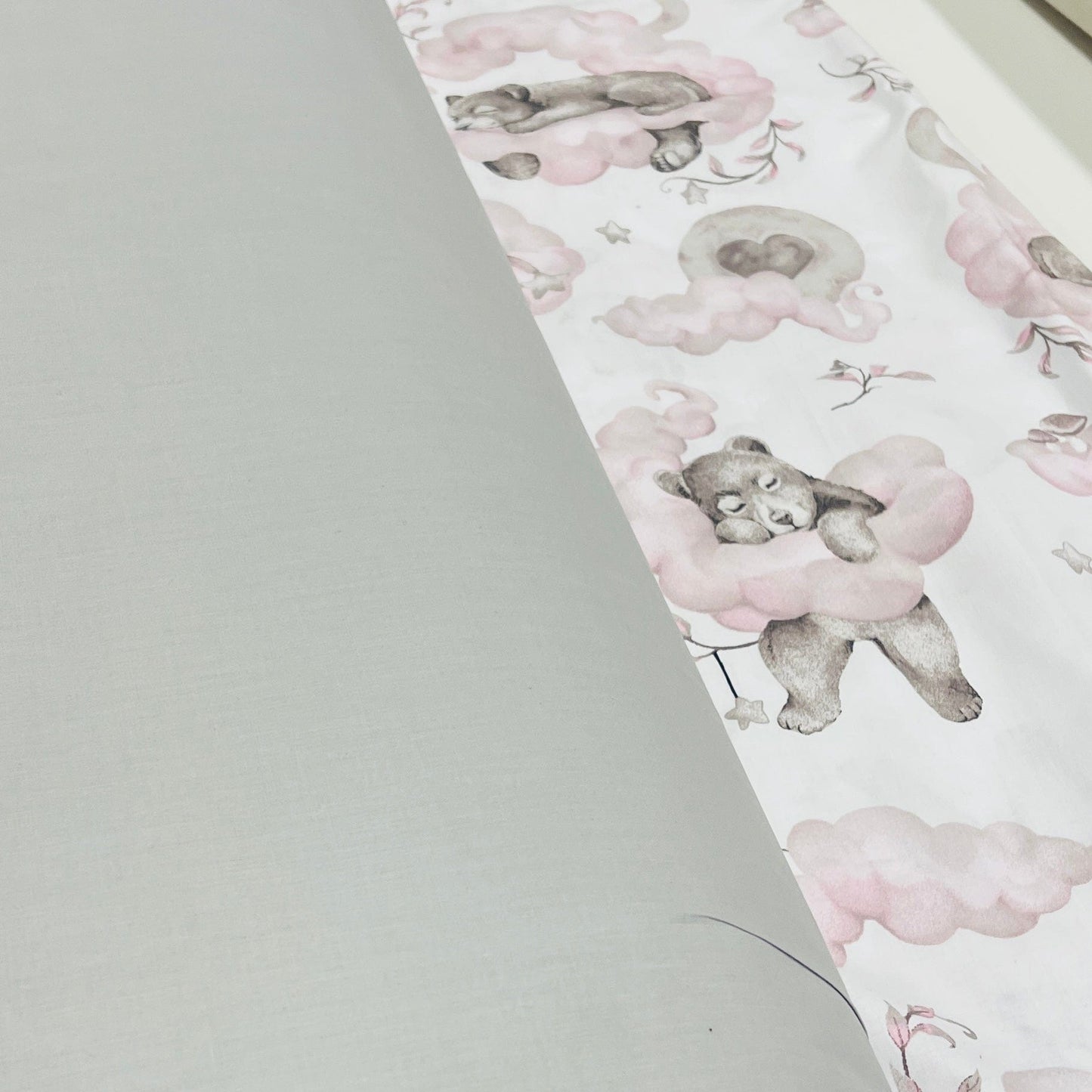 100% Cotton fabric-light gray 125 g/m²